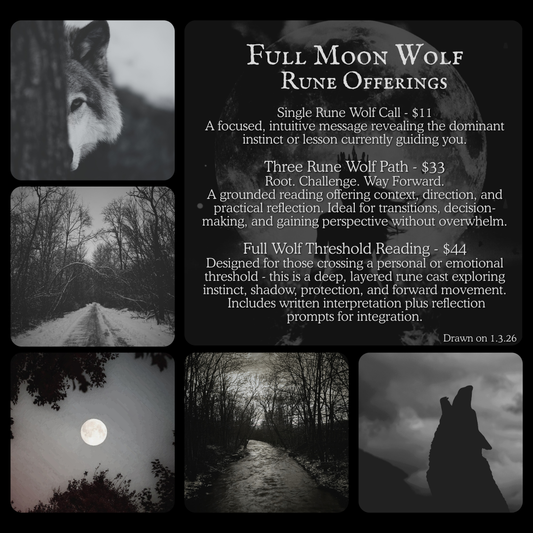 Full Moon • Wolf • Rune Offerings